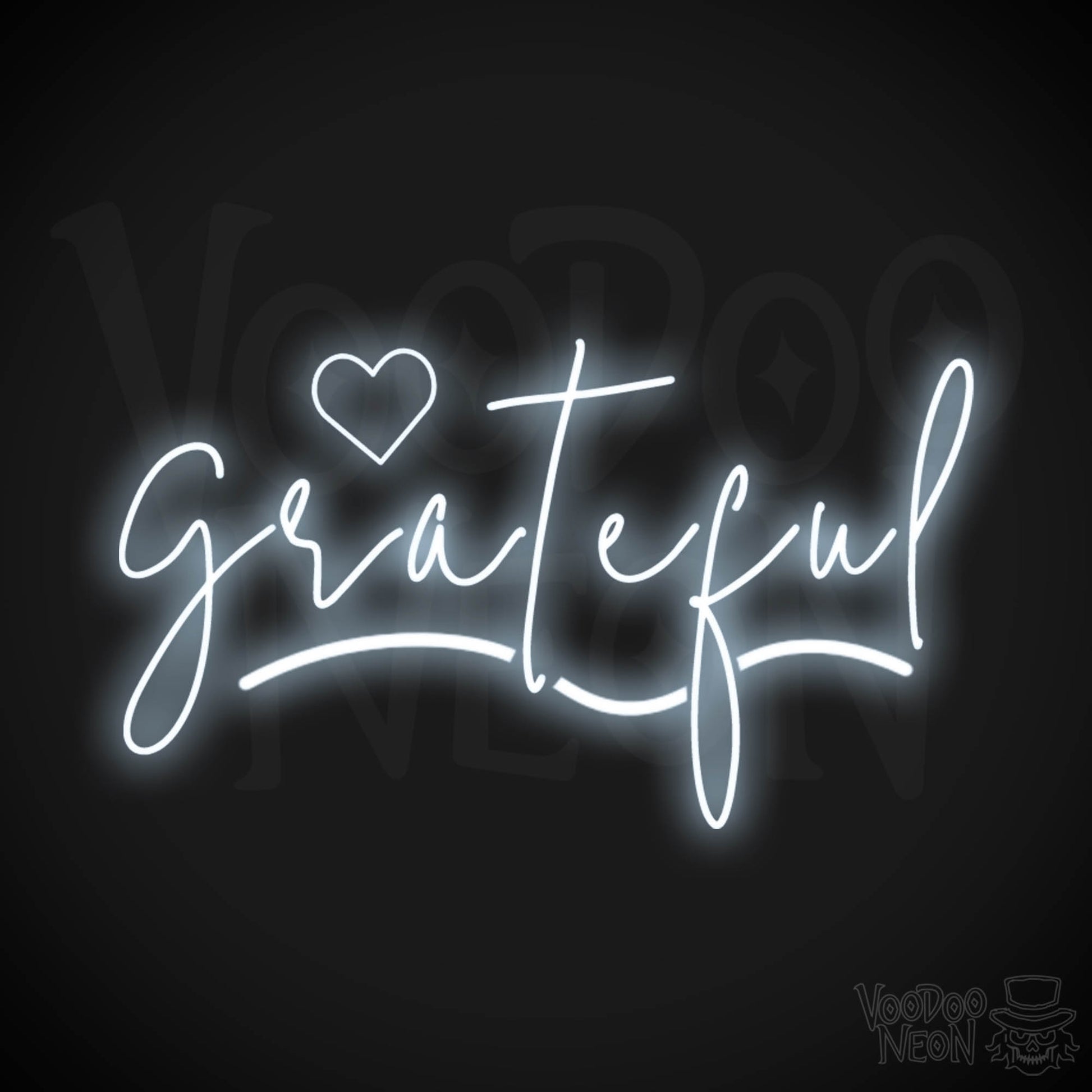 Grateful Neon Sign - Neon Grateful Sign - LED Sign - Color Cool White