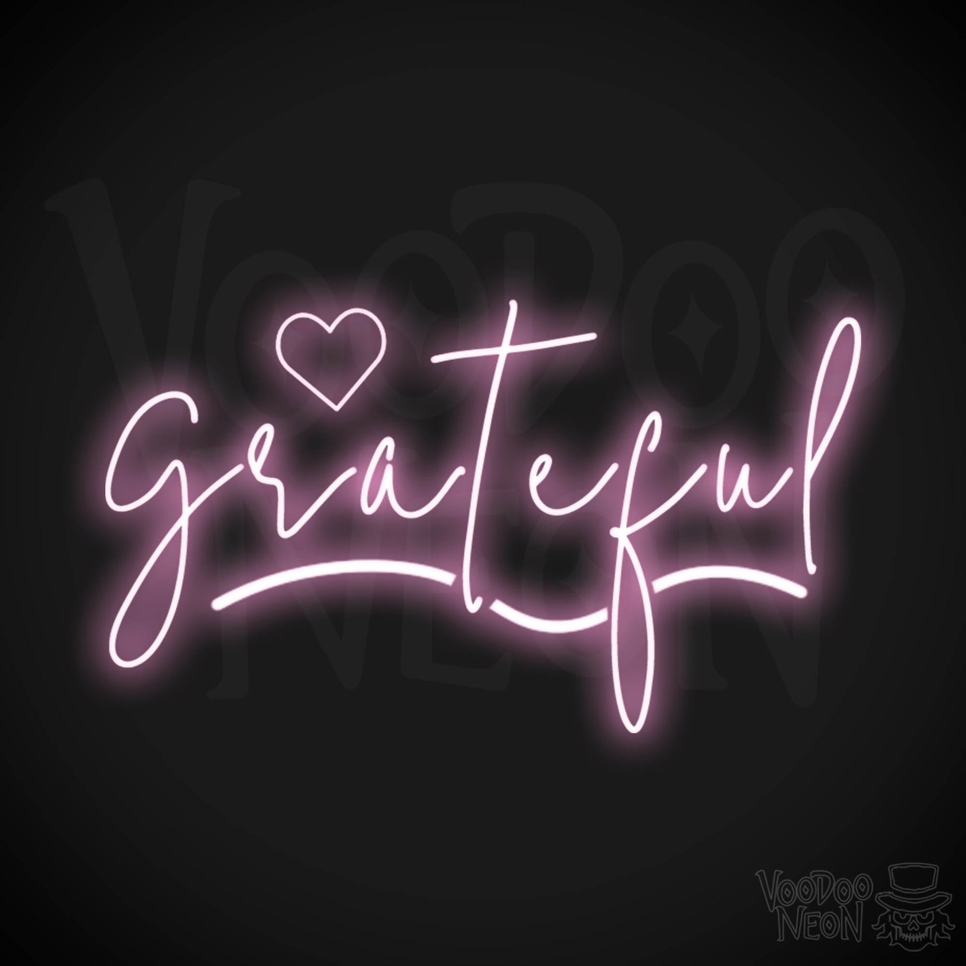 Grateful Neon Sign - Neon Grateful Sign - LED Sign - Color Light Pink
