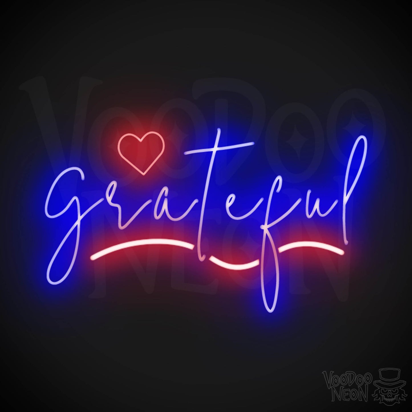 Grateful Neon Sign - Neon Grateful Sign - LED Sign - Color Multi-Color