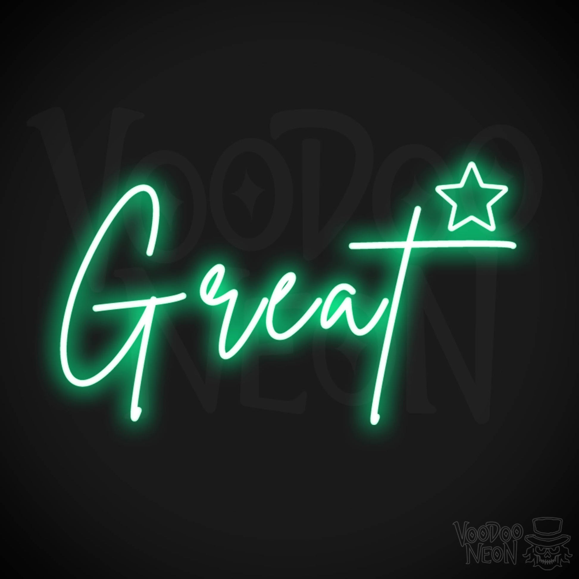 Great Neon Sign - Neon Great Sign - Color Green