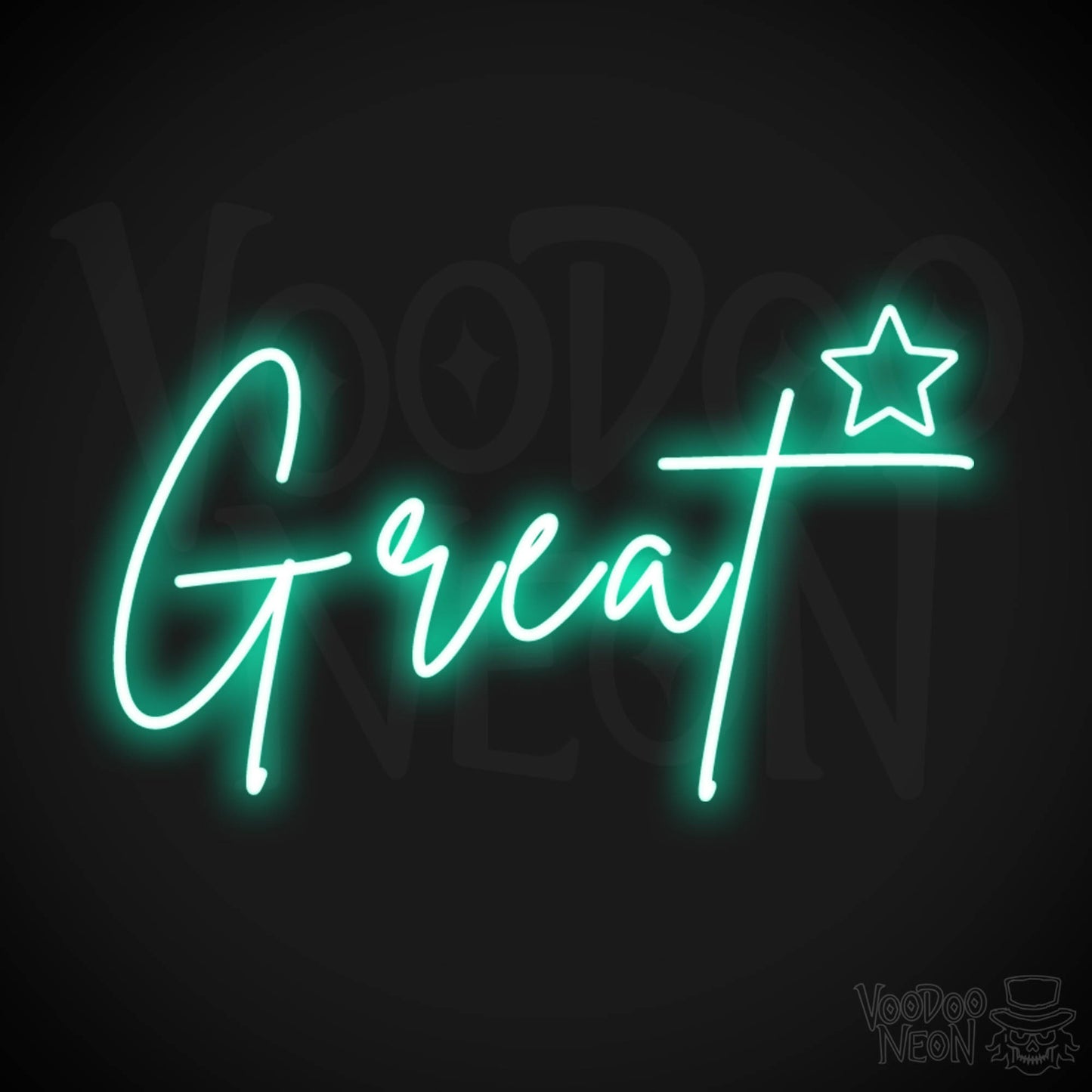 Great Neon Sign - Neon Great Sign - Color Light Green