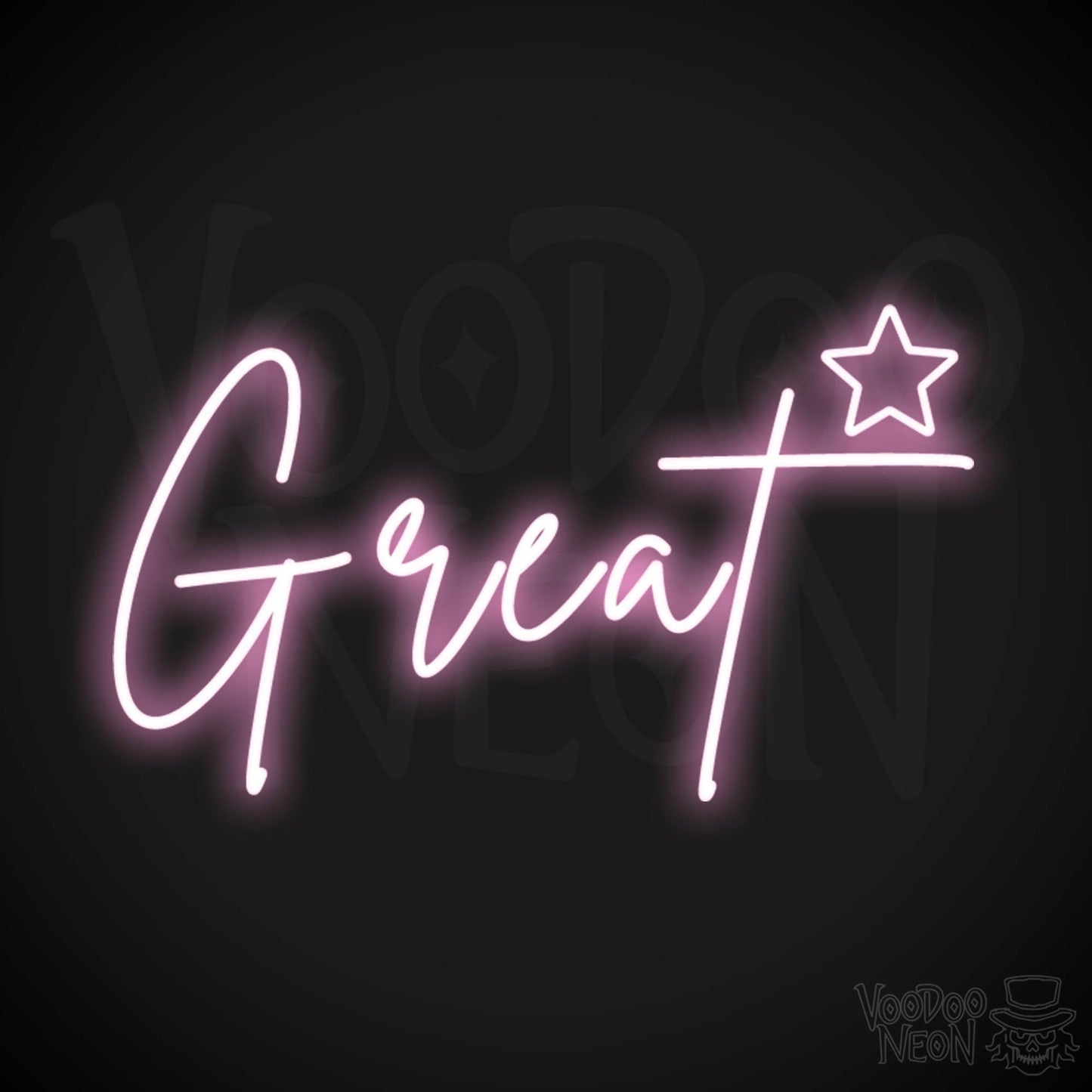 Great Neon Sign - Neon Great Sign - Color Light Pink