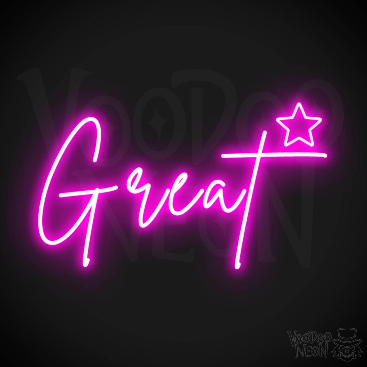 Great Neon Sign - Neon Great Sign - Color Pink