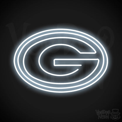 Green Bay Packers Neon Sign - Green Bay Packers Sign - Neon Packers Logo Wall Art - Color Cool White