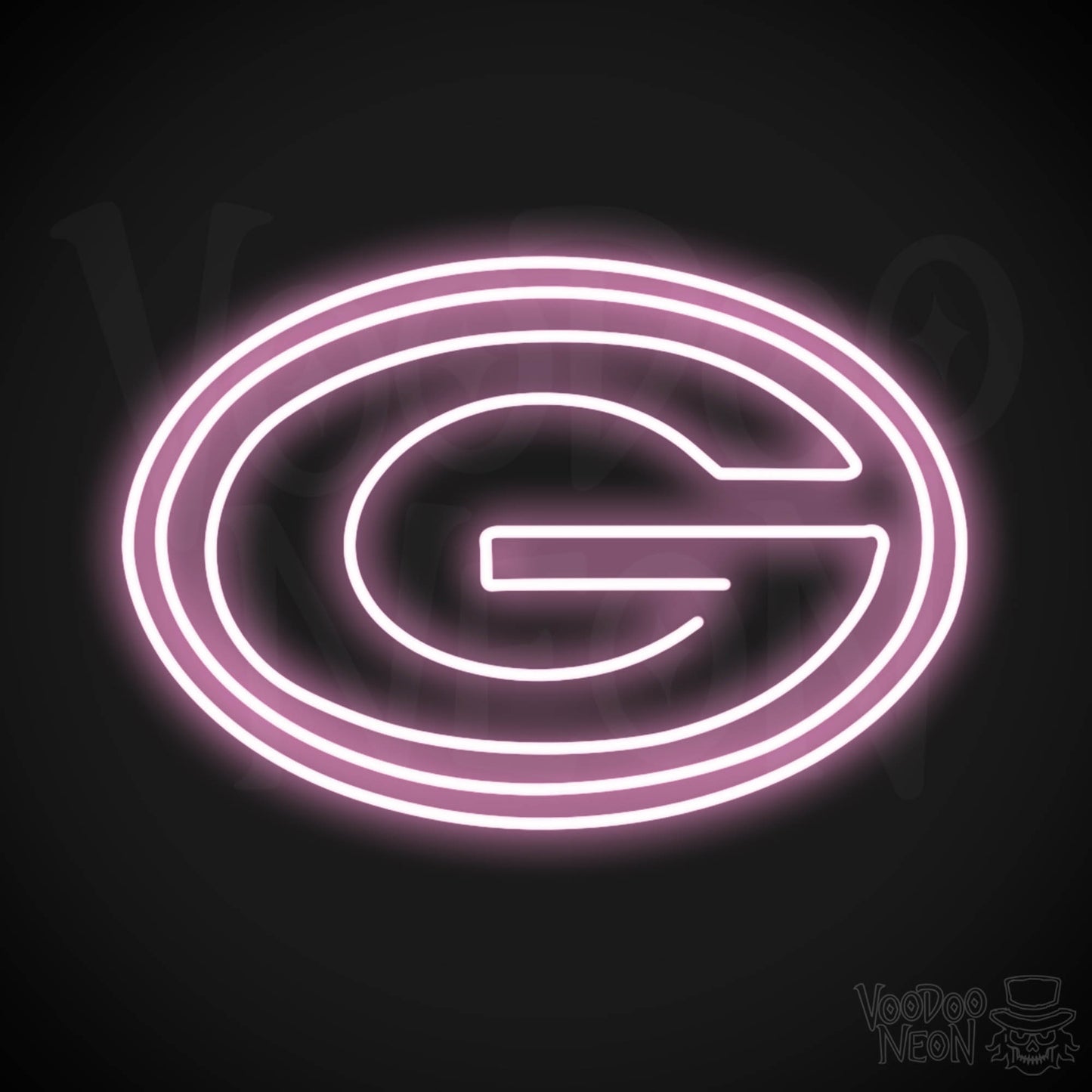 Green Bay Packers Neon Sign - Green Bay Packers Sign - Neon Packers Logo Wall Art - Color Light Pink