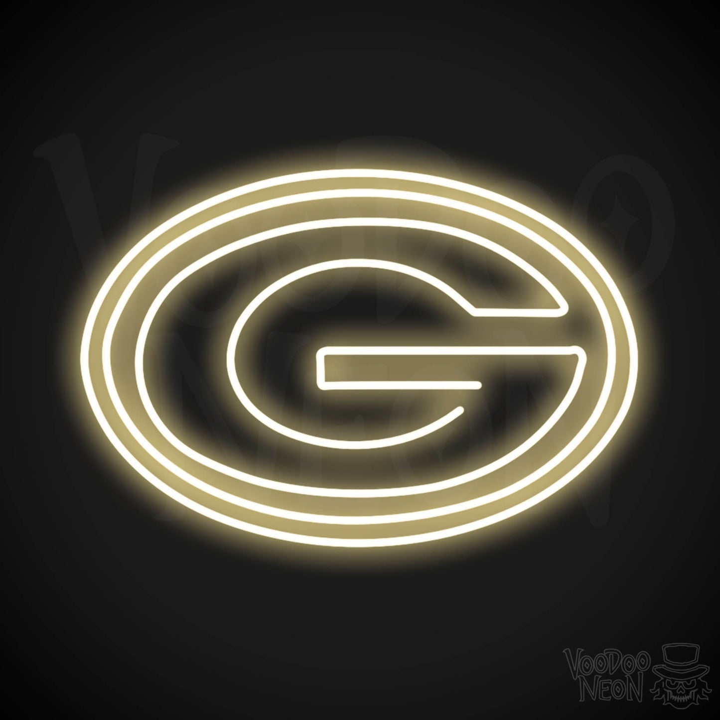 Green Bay Packers Neon Sign - Green Bay Packers Sign - Neon Packers Logo Wall Art - Color Warm White