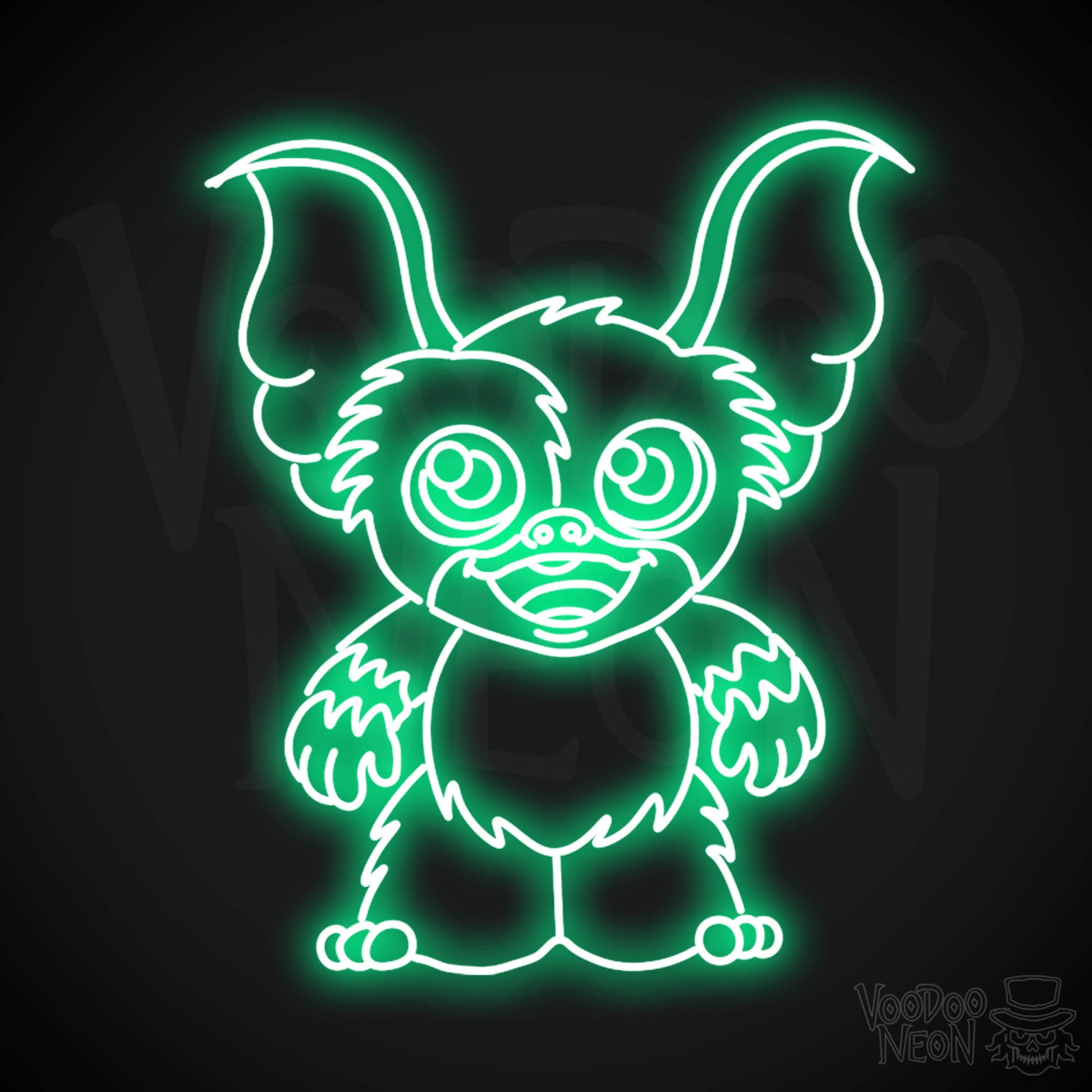 Gremlins Neon Sign - Neon Gremlins Sign - Decor - Wall Art - Color Green