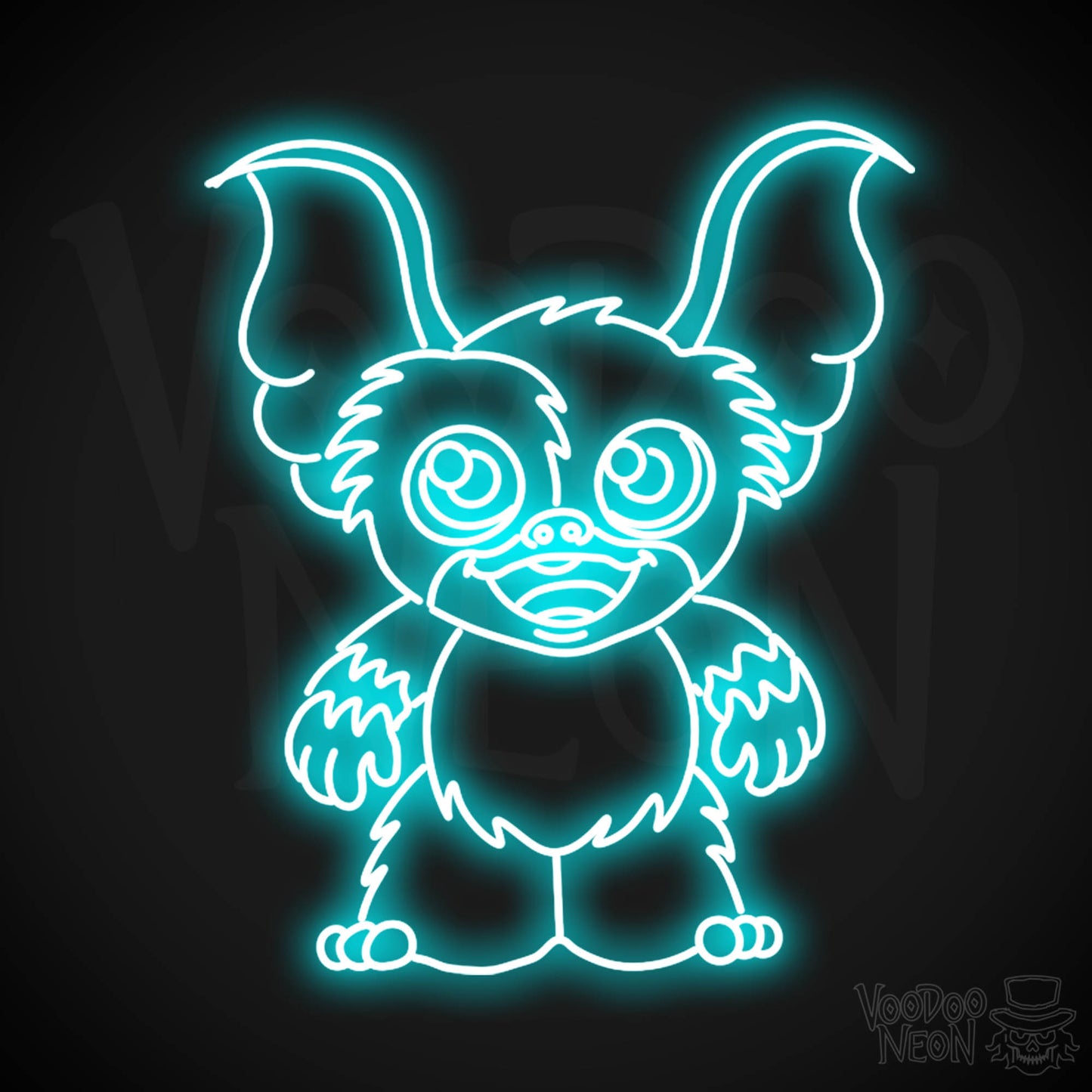 Gremlins Neon Sign - Neon Gremlins Sign - Decor - Wall Art - Color Ice Blue