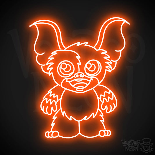 Gremlins Neon Sign - Neon Gremlins Sign - Decor - Wall Art - Color Orange
