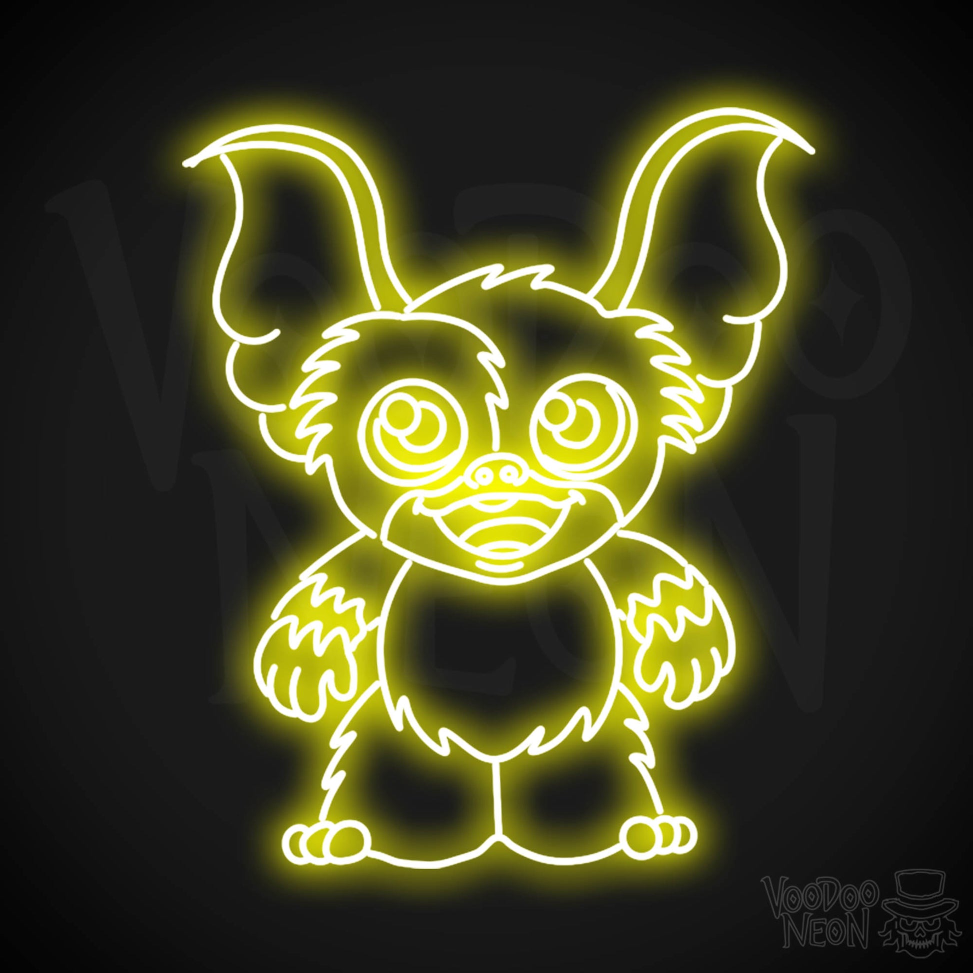 Gremlins Neon Sign - Neon Gremlins Sign - Decor - Wall Art - Color Yellow