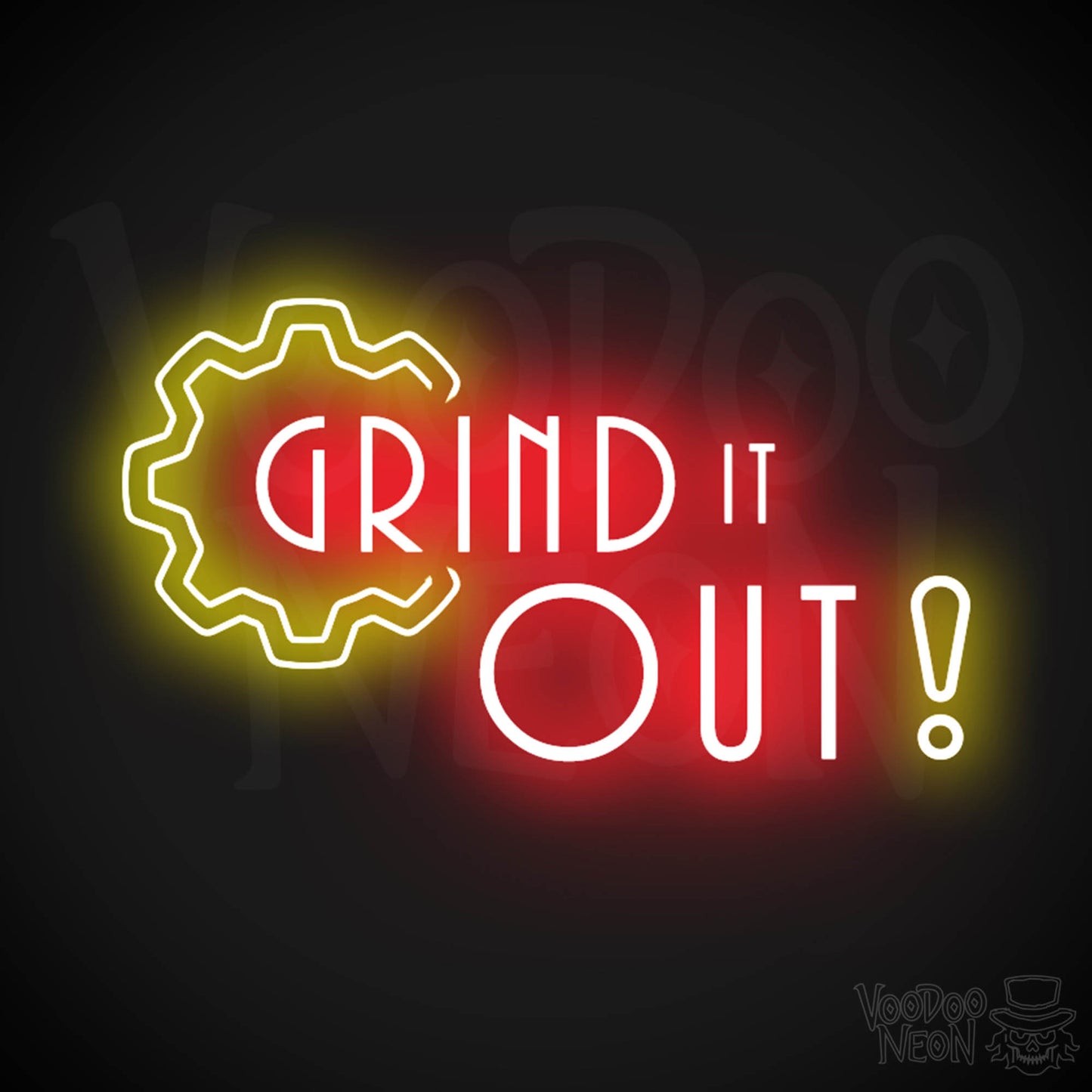 Grind It Out Neon Sign - Neon Grind It Out Sign - Color Multi-Color