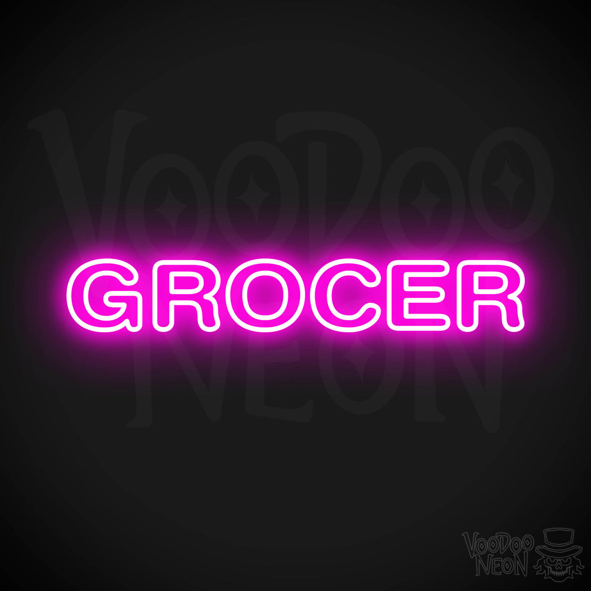 Grocer Neon Sign | Neon Grocer Sign | LED Decor | VOODOO NEON®