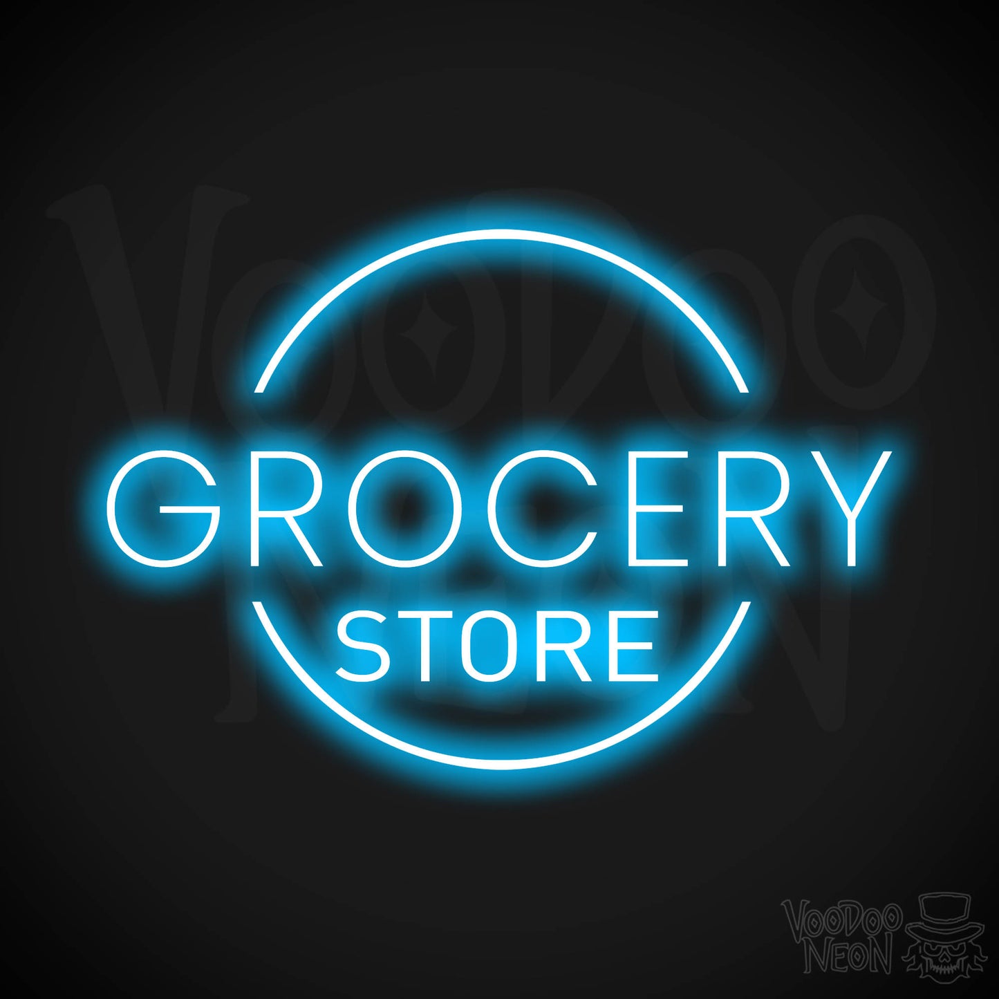 Grocery Store LED Neon - Dark Blue