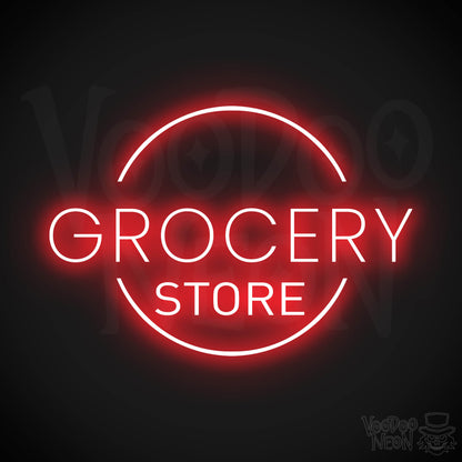 Grocery Store LED Neon - Red