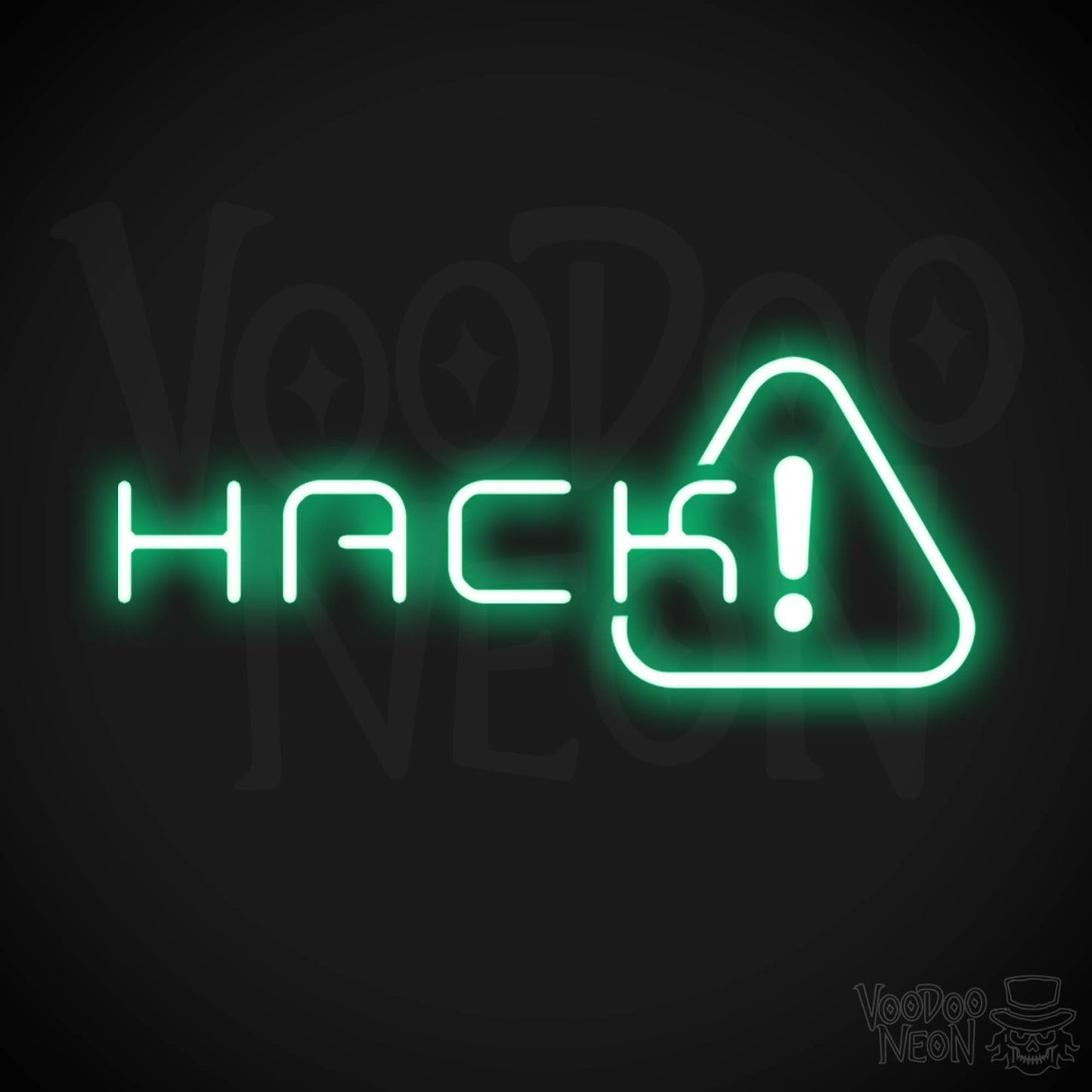 Hack Neon Sign - Neon Hack Sign - Word Sign - Color Green