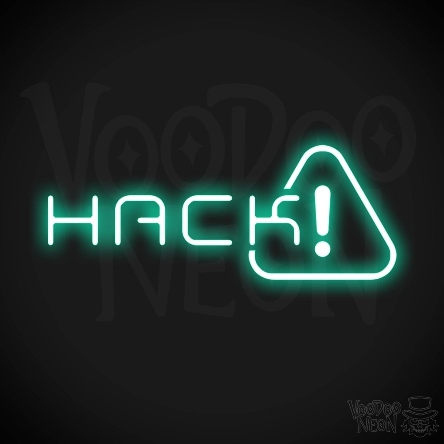 Hack Neon Sign - Neon Hack Sign - Word Sign - Color Light Green