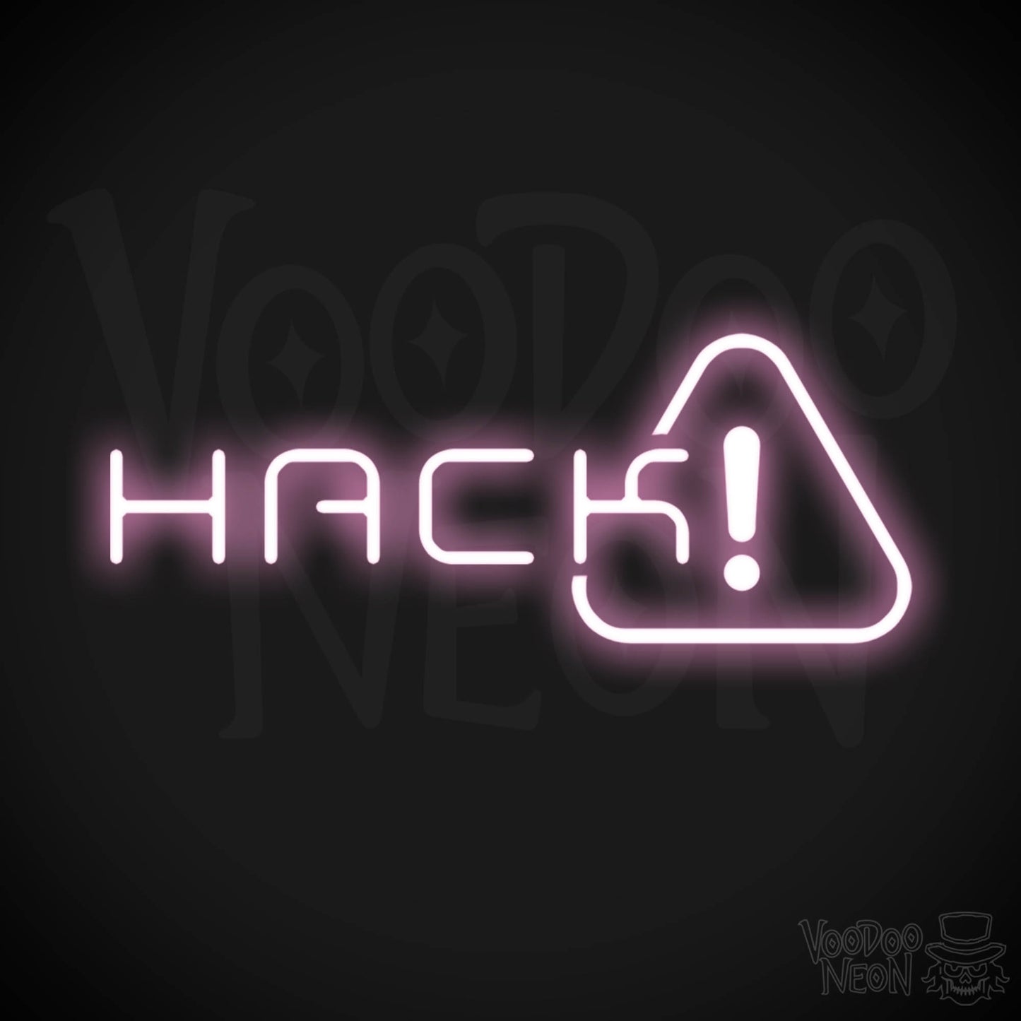 Hack Neon Sign - Neon Hack Sign - Word Sign - Color Light Pink