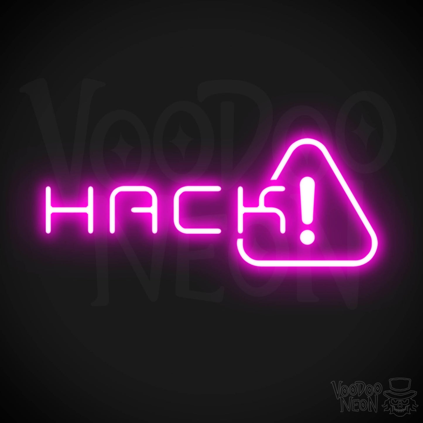 Hack Neon Sign - Neon Hack Sign - Word Sign - Color Pink