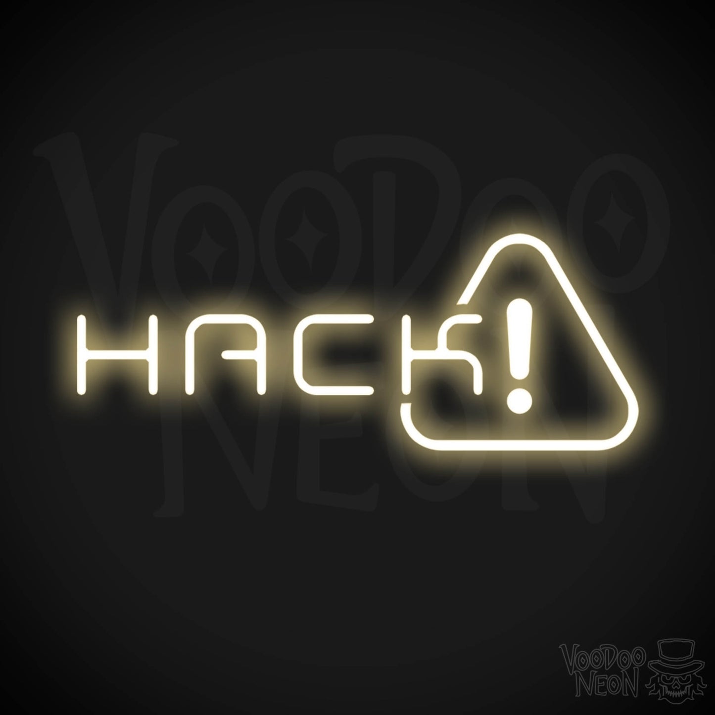 Hack Neon Sign - Neon Hack Sign - Word Sign - Color Warm White