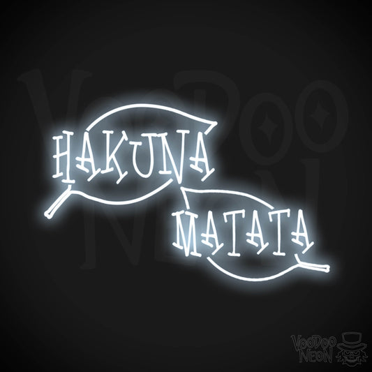Hakuna Matata Neon Sign - Neon Hakuna Matata Sign - Wall Art - Color Cool White