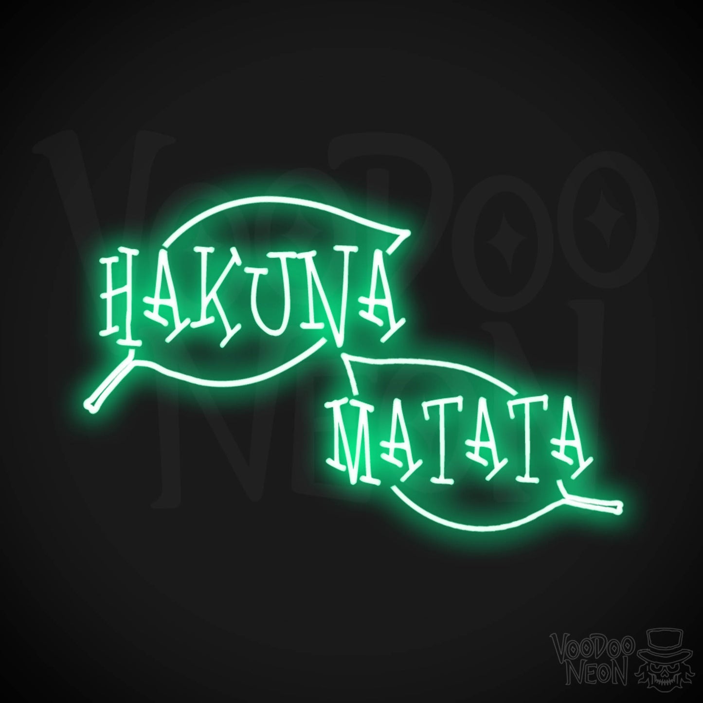 Hakuna Matata Neon Sign - Neon Hakuna Matata Sign - Wall Art - Color Green