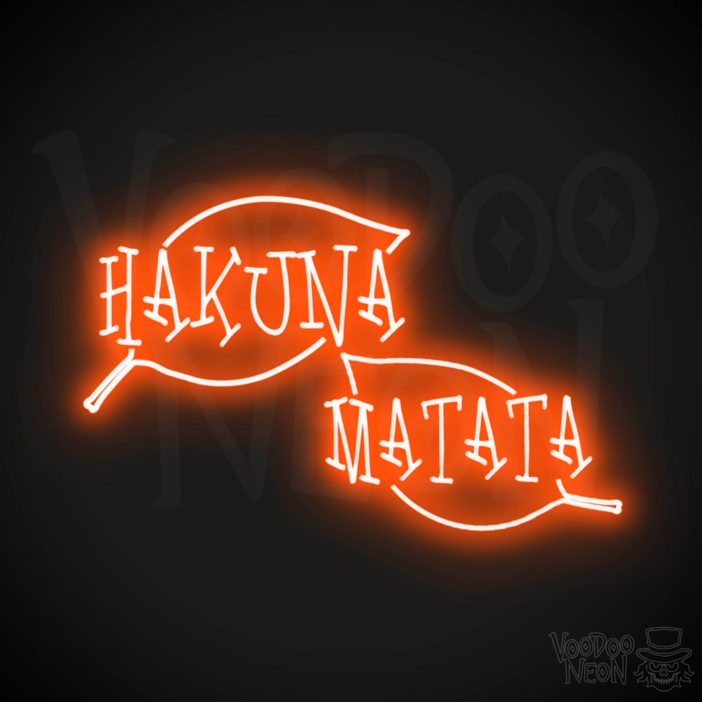 Hakuna Matata Neon Sign - Neon Hakuna Matata Sign - Wall Art - Color Orange