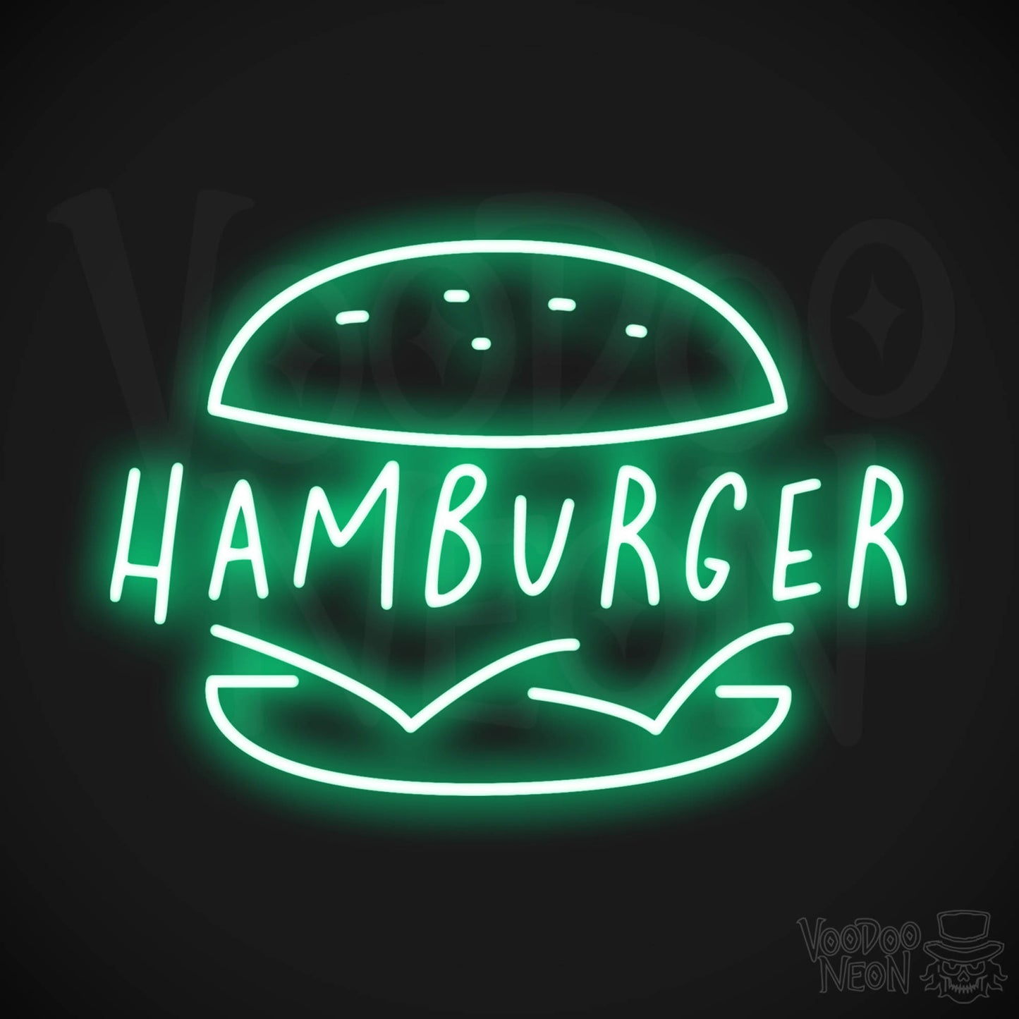 Hamburger LED Neon - Green