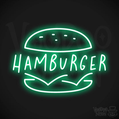 Hamburger LED Neon - Green