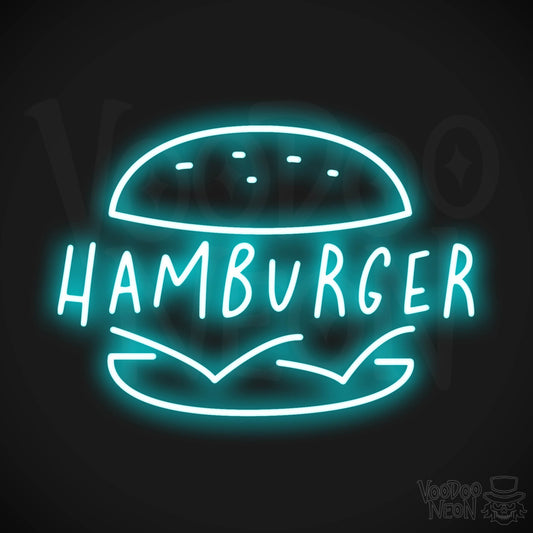 Hamburger LED Neon - Ice Blue