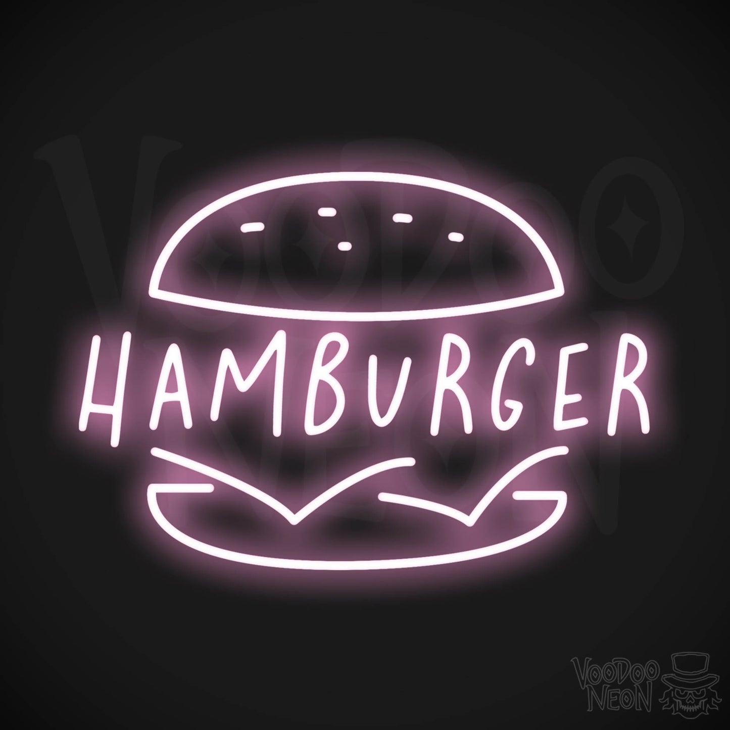 Hamburger LED Neon - Light Pink