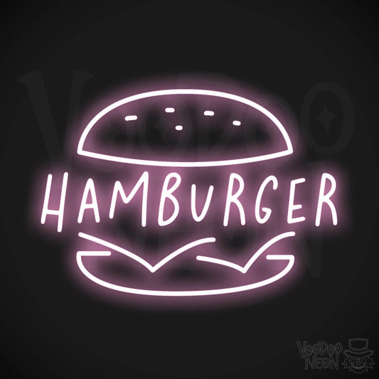 Hamburger LED Neon - Light Pink