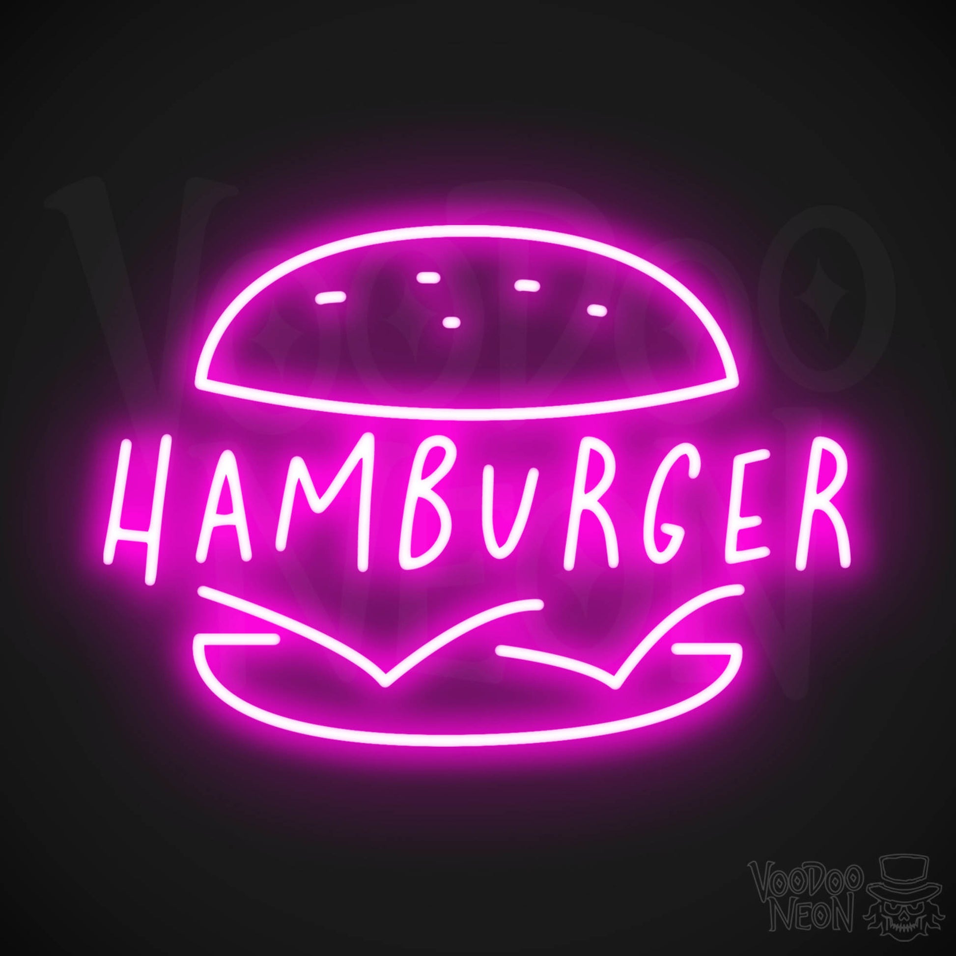Hamburger LED Neon - Pink