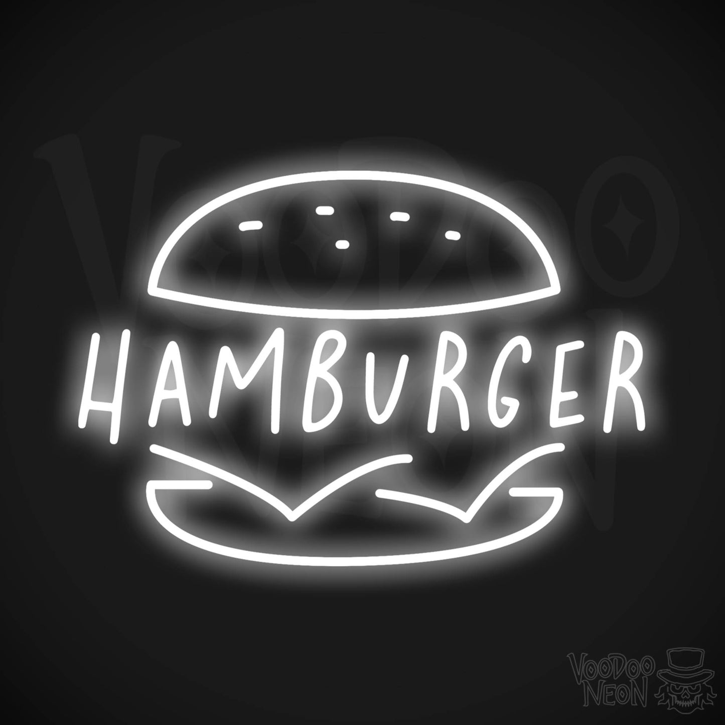 Hamburger LED Neon - White