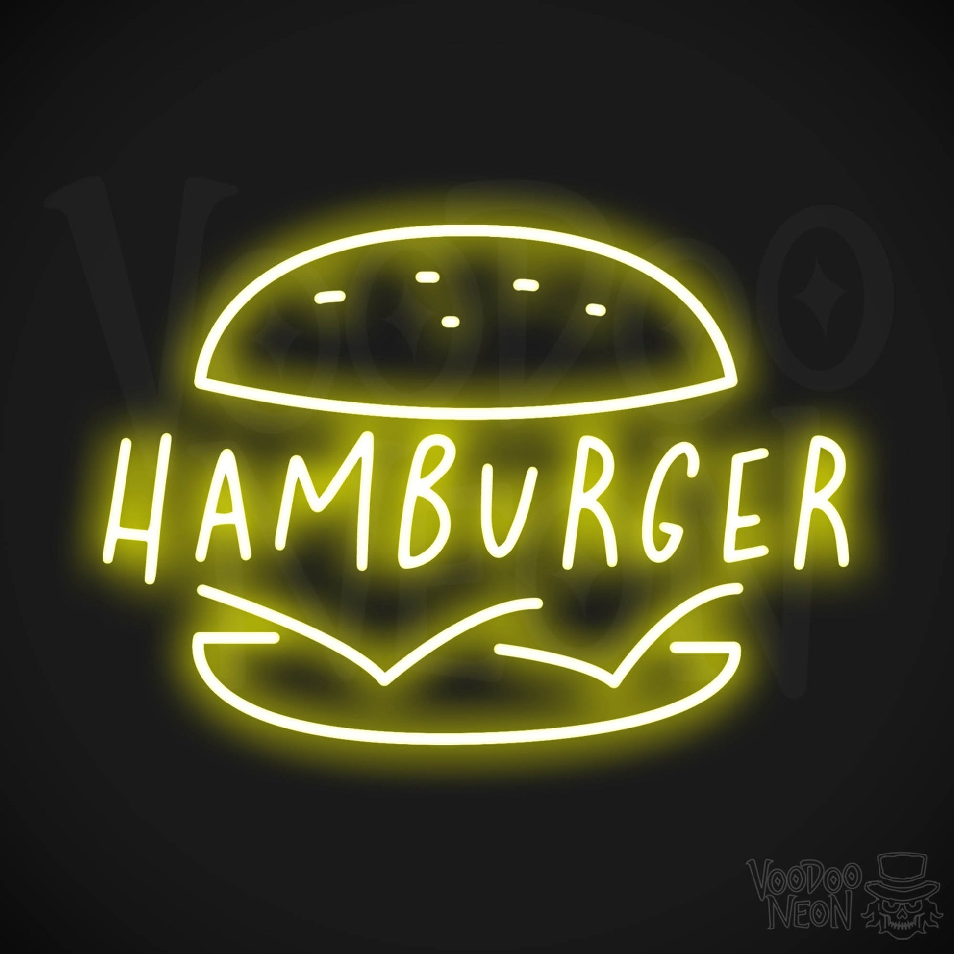Hamburger LED Neon - Yellow
