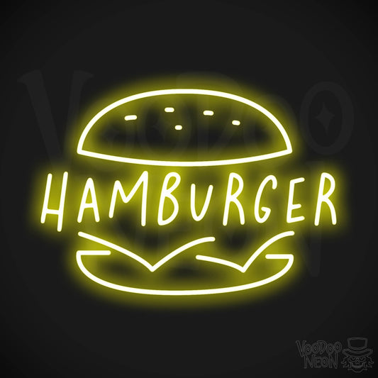 Hamburger LED Neon - Yellow