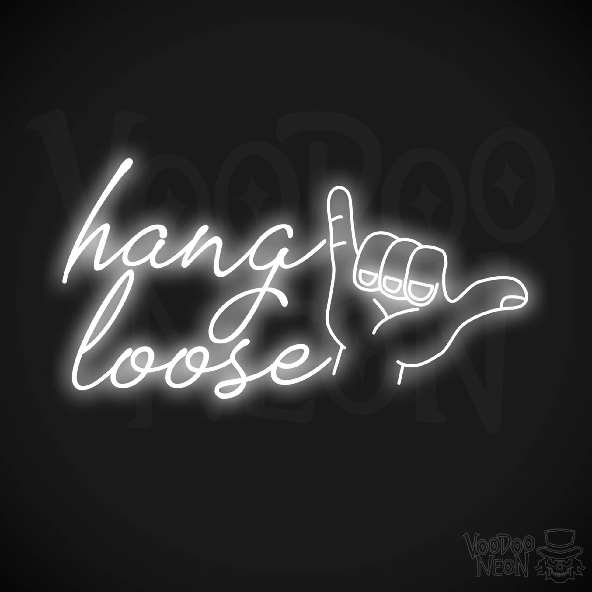 Hang Loose LED Neon - White