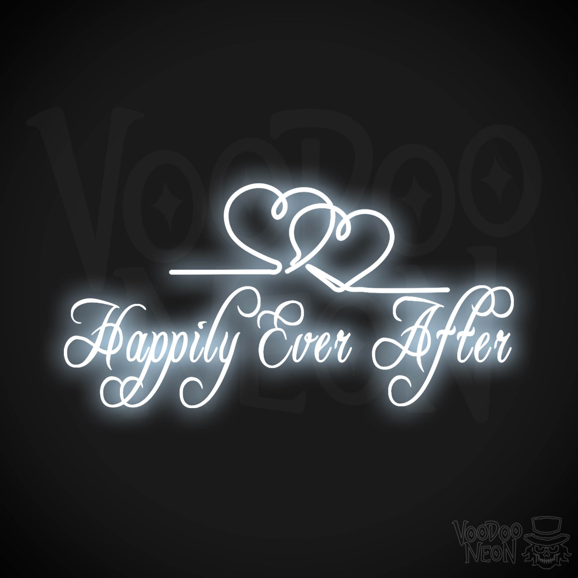 Happily Ever After Neon Sign - Neon Happily Ever After Sign - Color Cool White