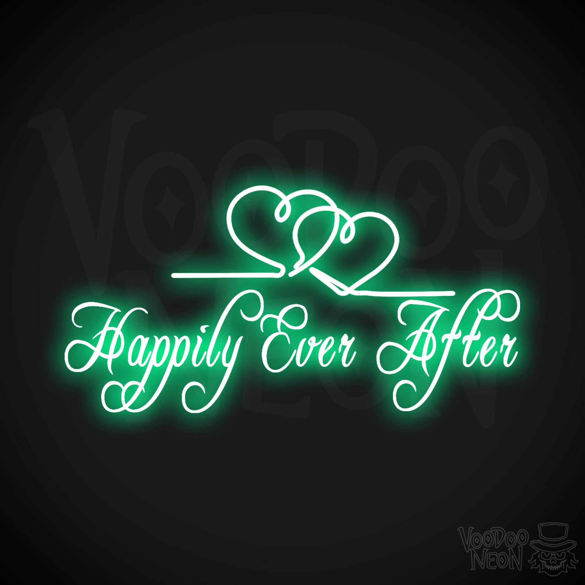 Happily Ever After Neon Sign - Neon Happily Ever After Sign - Color Green