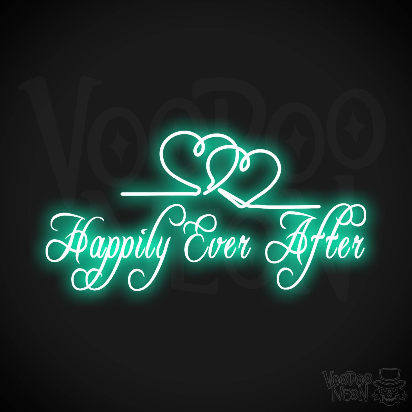 Happily Ever After Neon Sign - Neon Happily Ever After Sign - Color Light Green