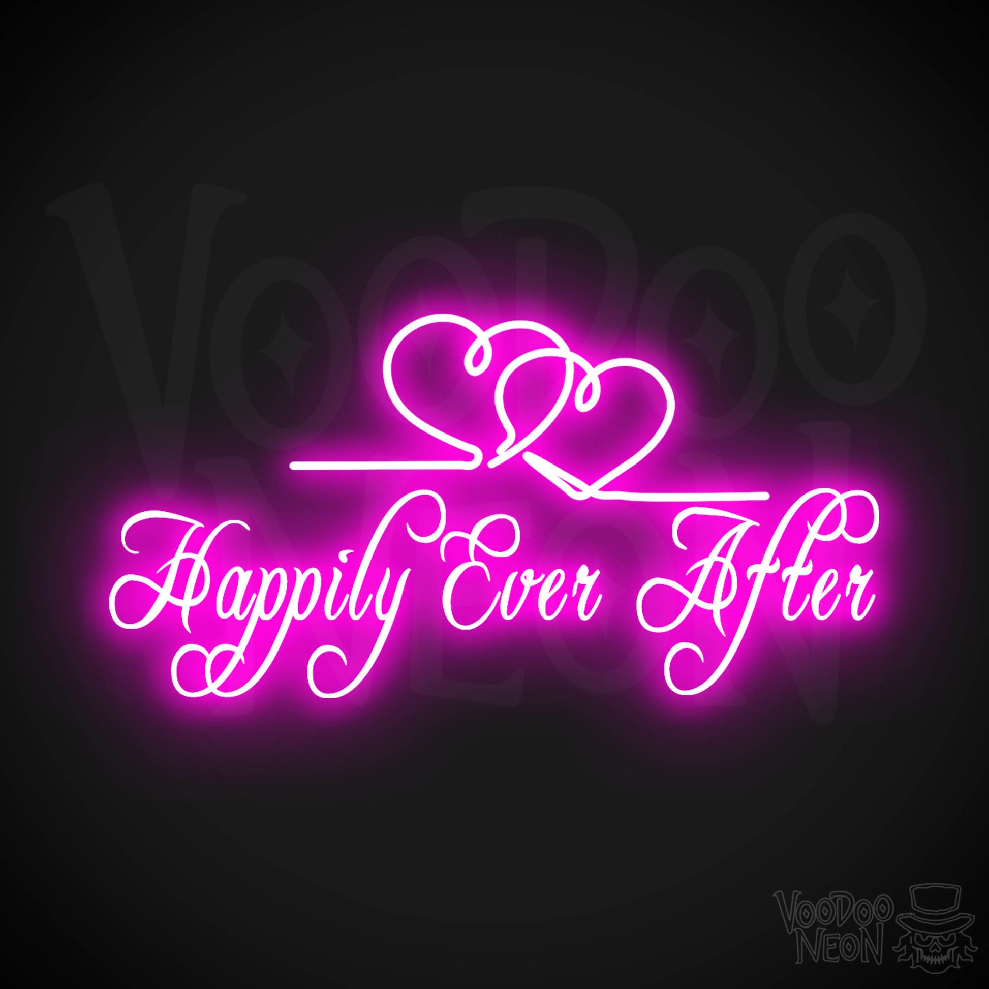 Happily Ever After Neon Sign - Neon Happily Ever After Sign - Color Pink