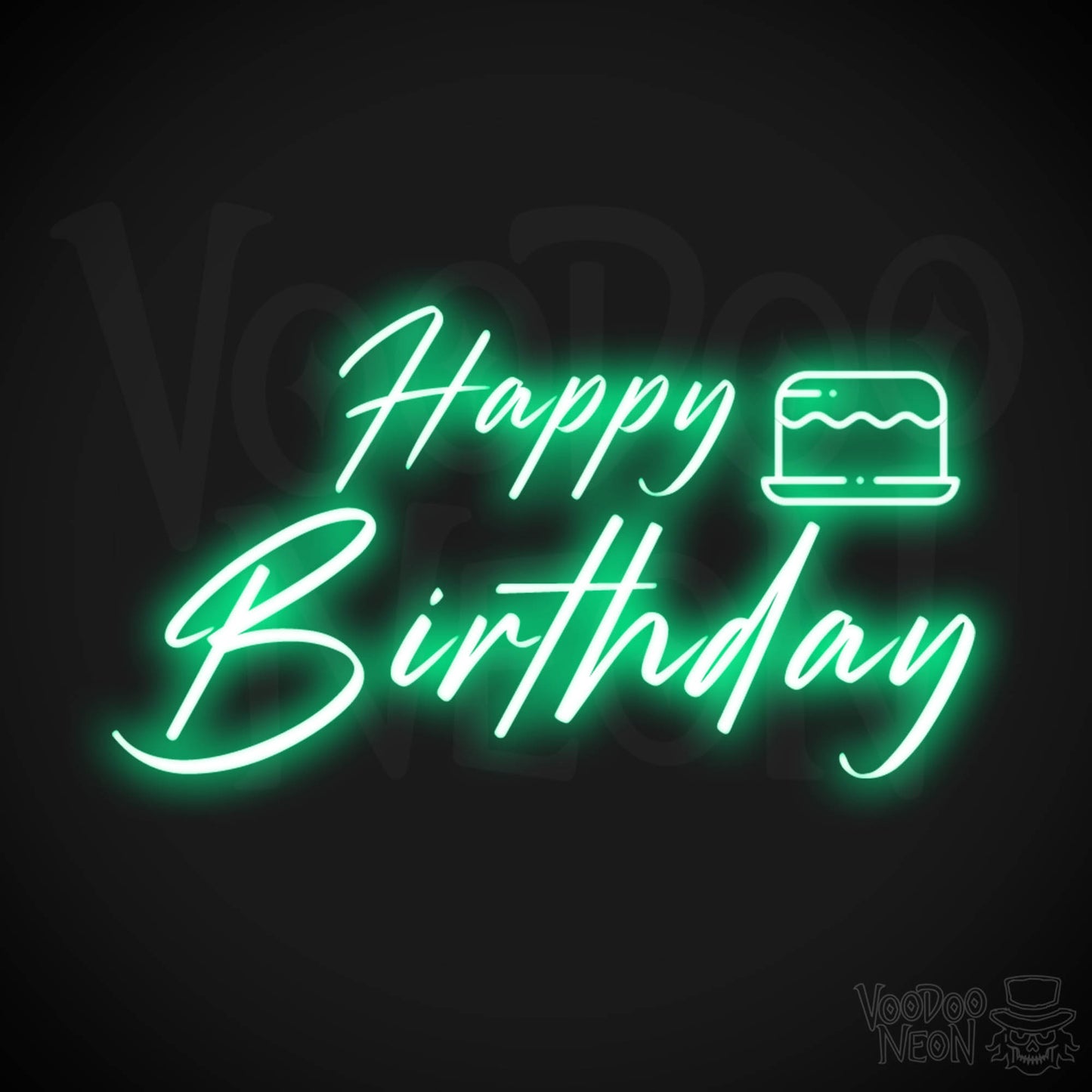 Happy Birthday Neon Sign - Neon Happy Birthday Sign - Color Green