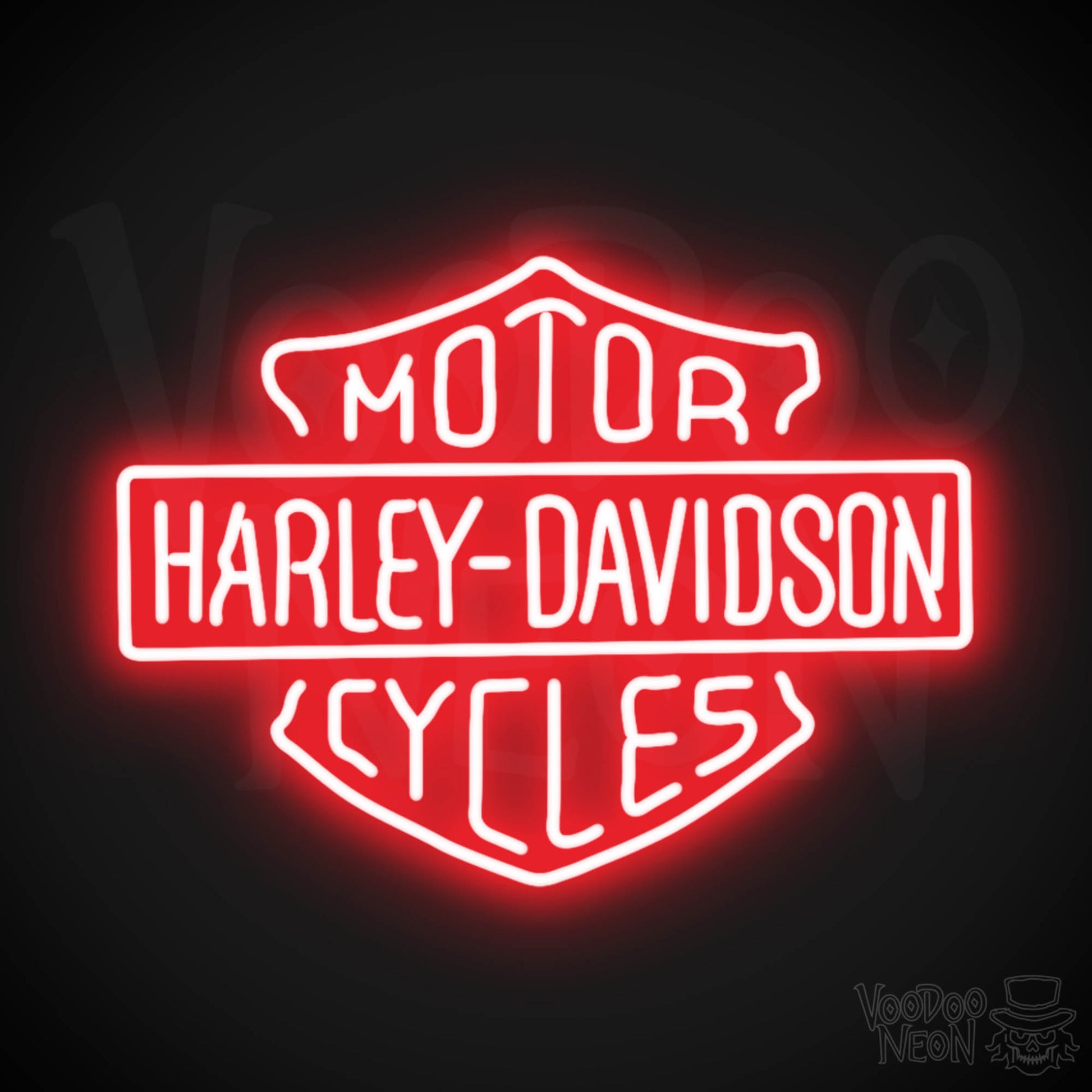 Harley Davidson Neon Sign - Neon Harley Davidson Sign - Color Red