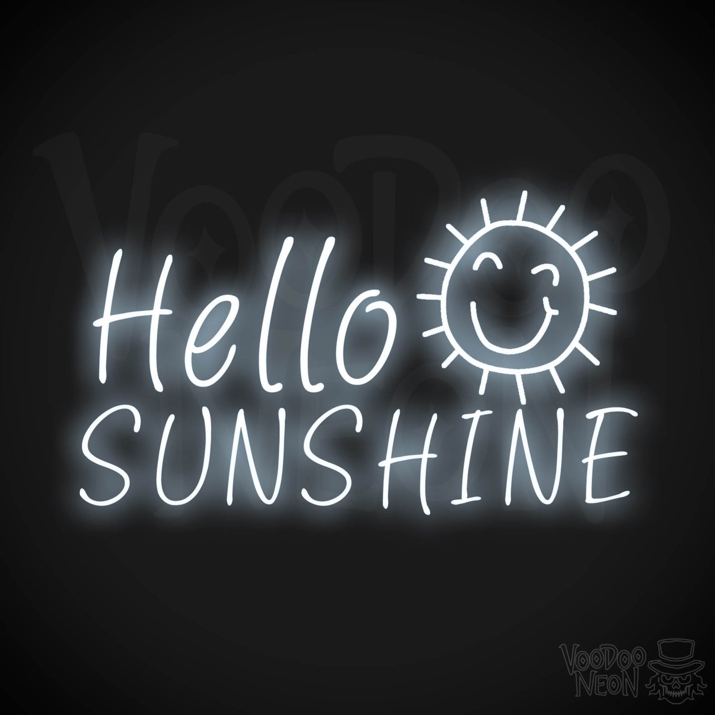 Hello Sunshine Neon Sign - Neon Hello Sunshine Sign - LED Wall Art - Color Cool White