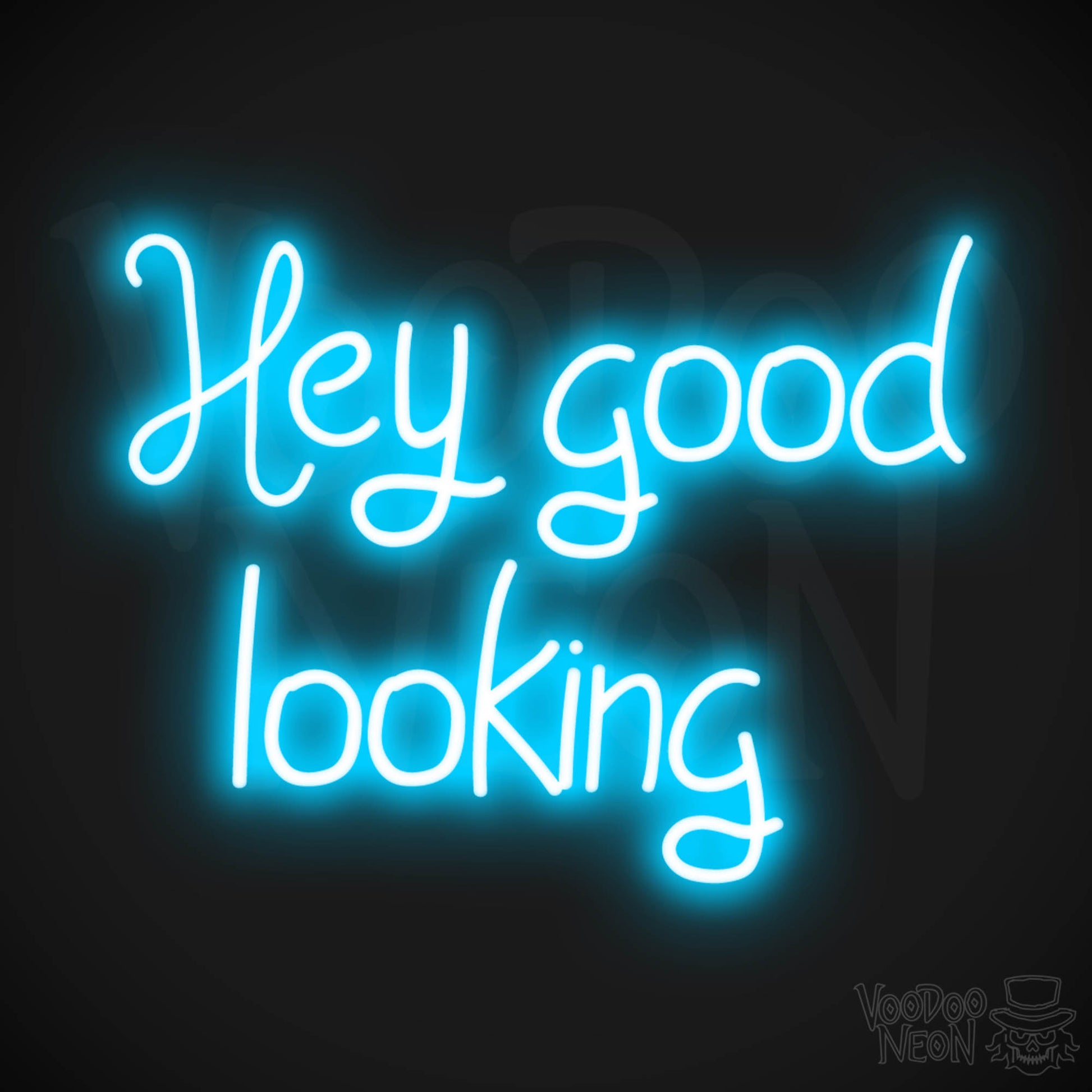 Hey Good Looking LED Neon - Dark Blue