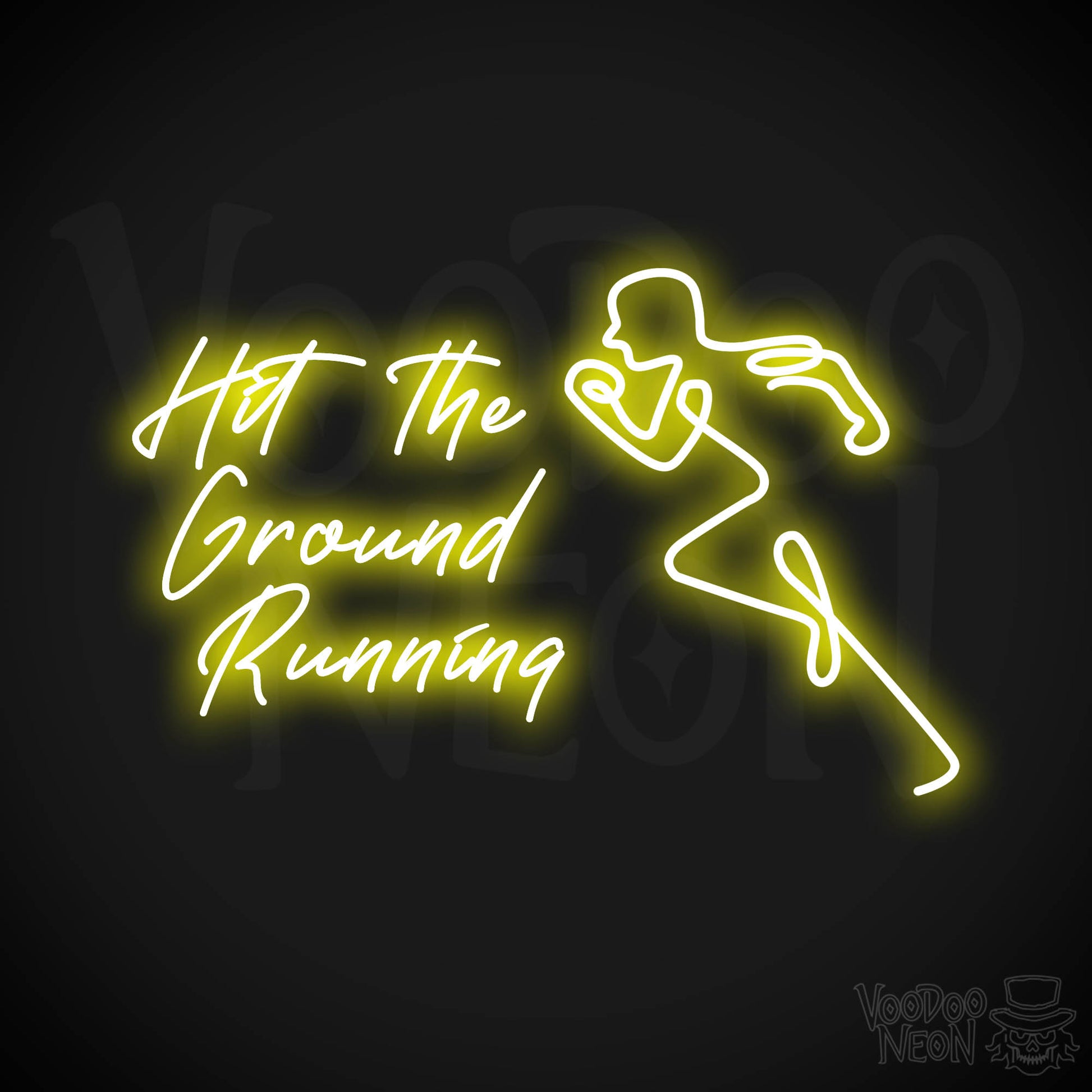 Hit The Ground Running LED Neon - Yellow