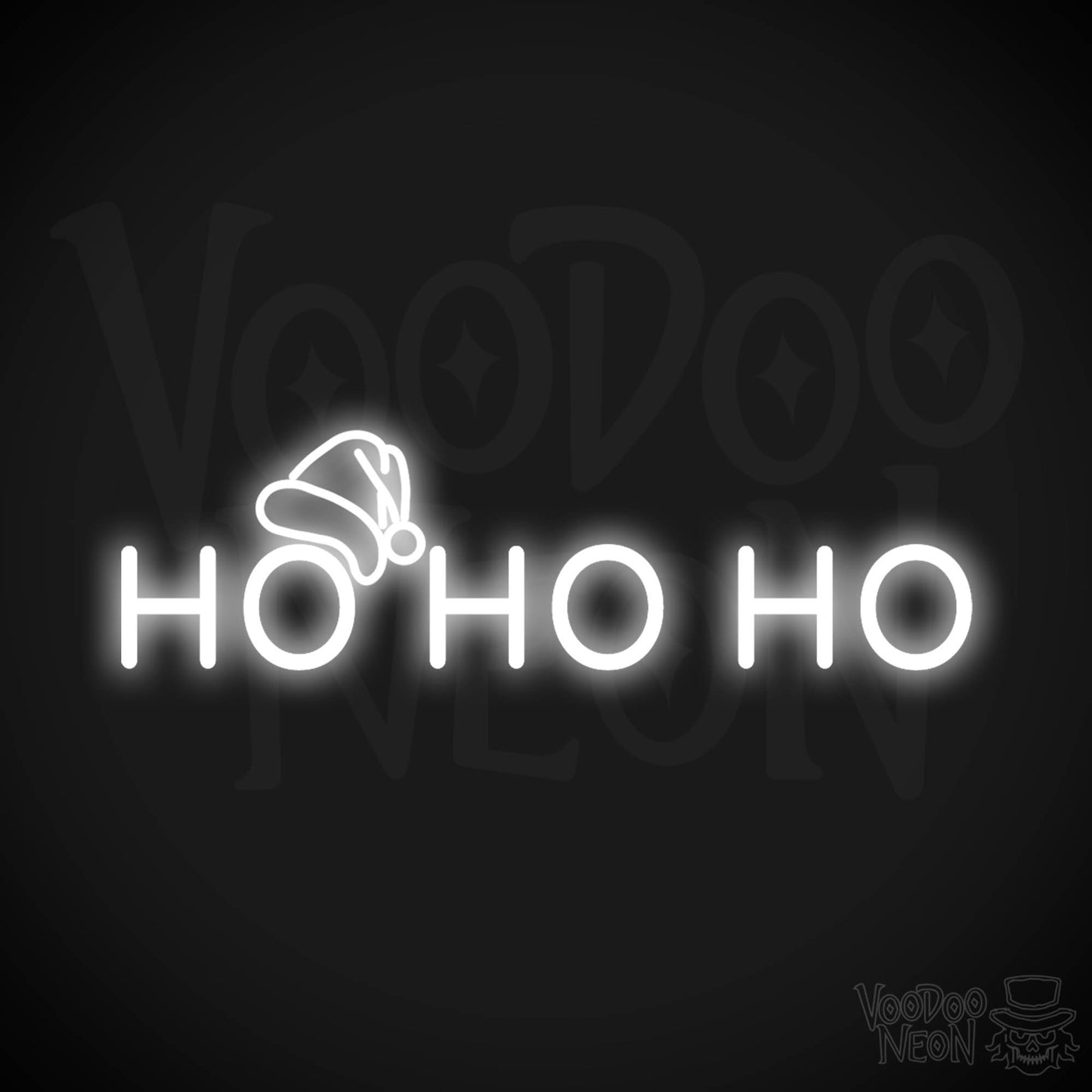 Ho Ho Ho Neon Sign - Neon Ho Ho Ho Sign - Xmas LED Wall Art - Color White