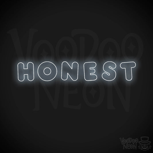 Honest Neon Sign - Neon Honest Sign - LED Neon Wall Art - Color Cool White