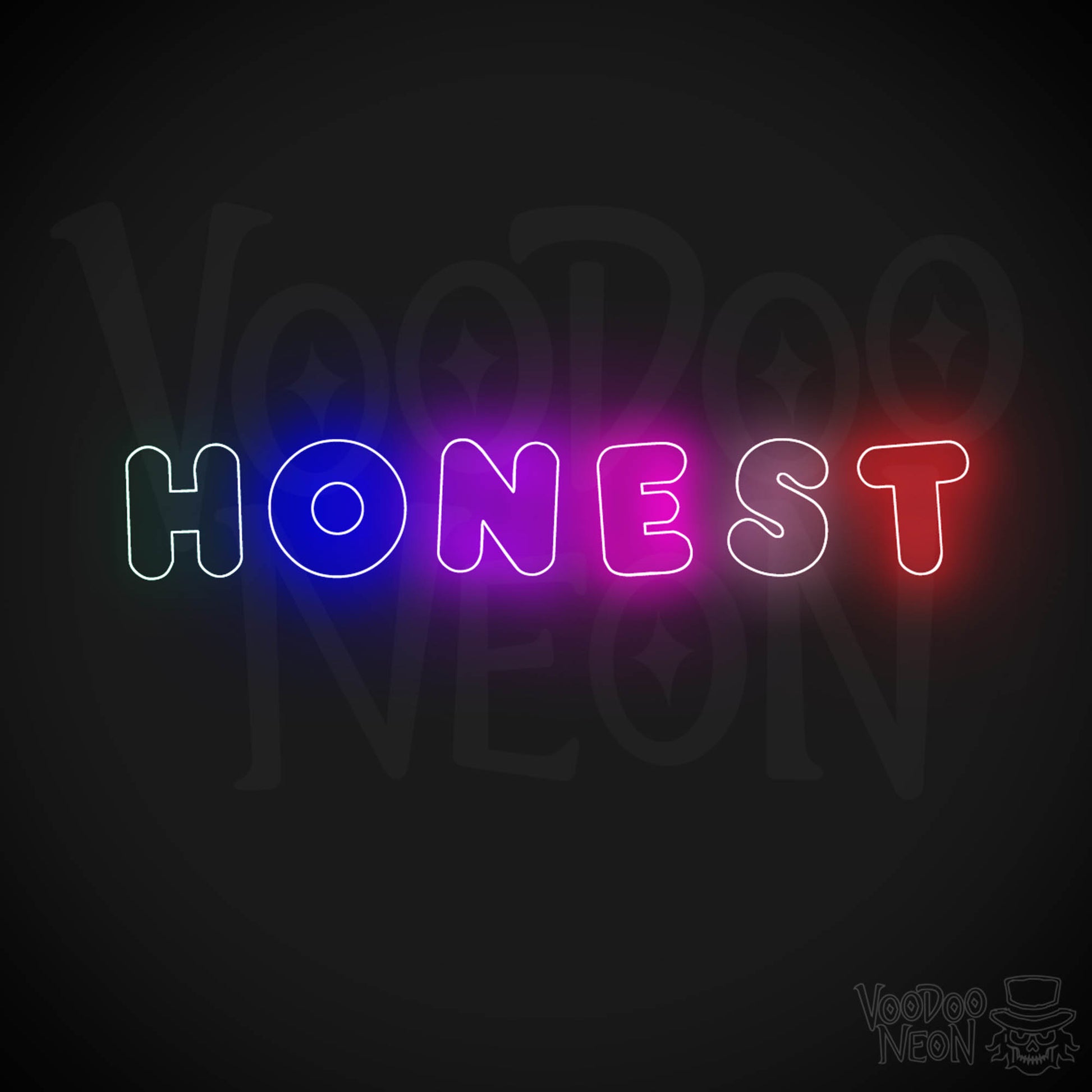 Honest Neon Sign - Neon Honest Sign - LED Neon Wall Art - Color Multi-Color
