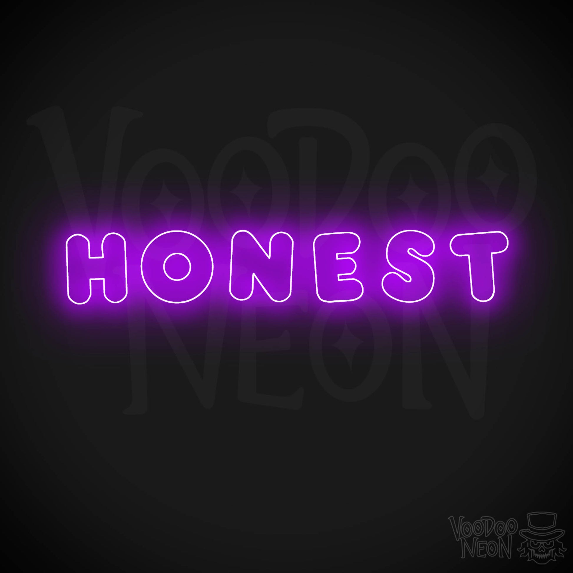 Honest Neon Sign - Neon Honest Sign - LED Neon Wall Art - Color Purple