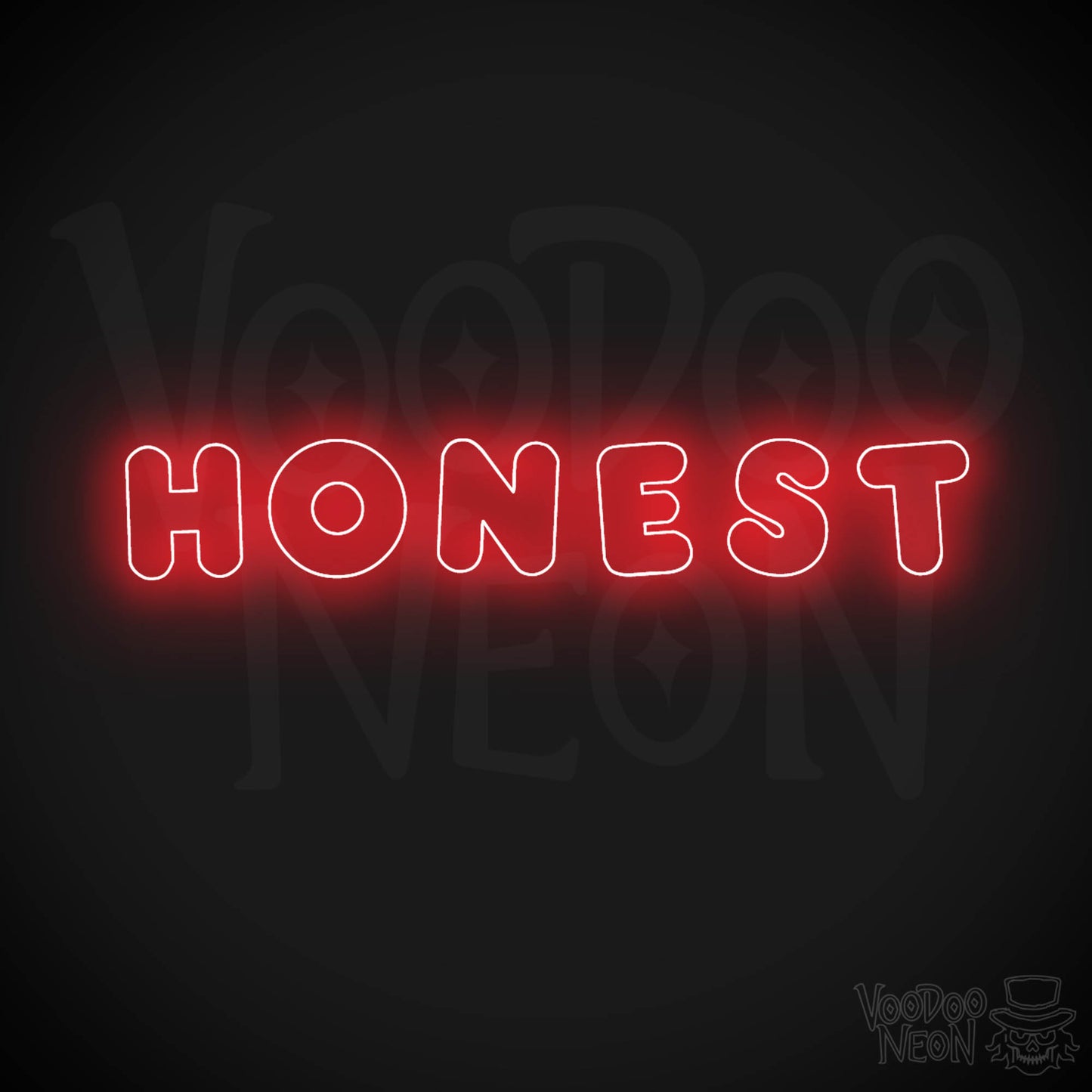 Honest Neon Sign - Neon Honest Sign - LED Neon Wall Art - Color Red